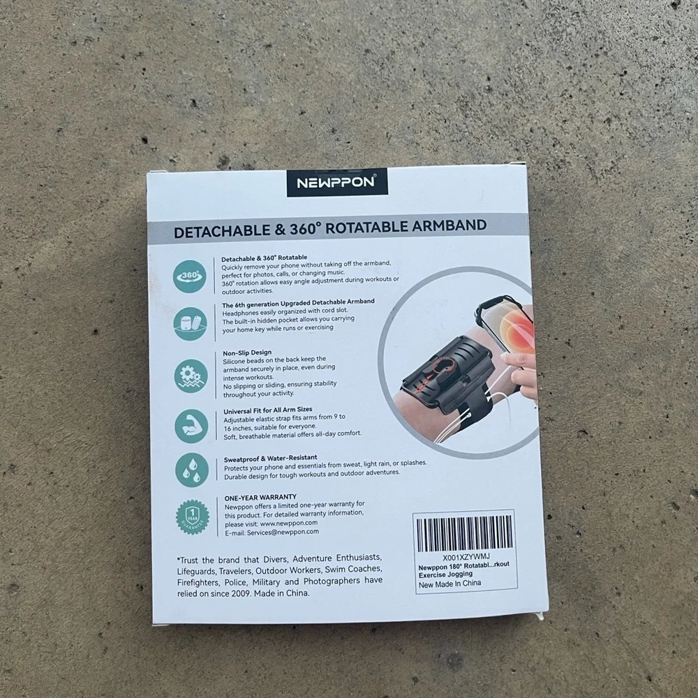 Cell Phone Running Armband - Detachable & 360° Rotatable Universal Arm Band